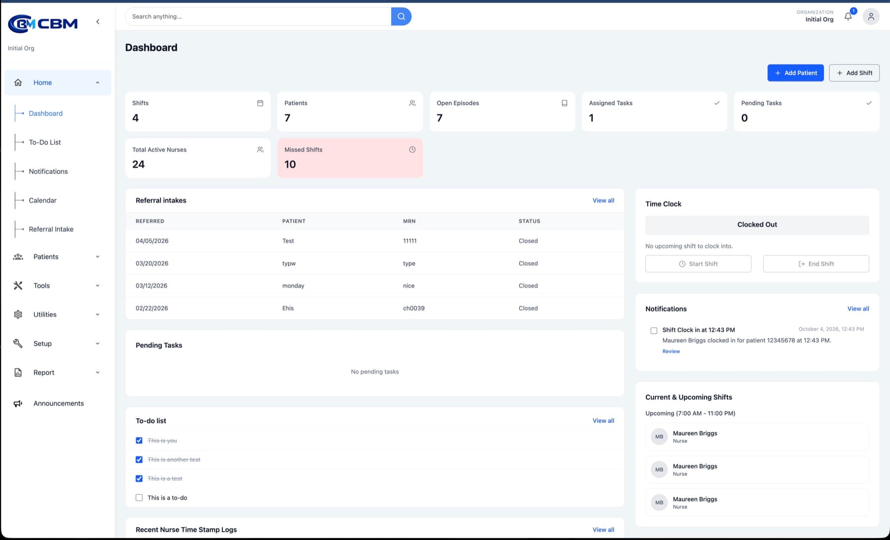 CBM-EMR screenshot